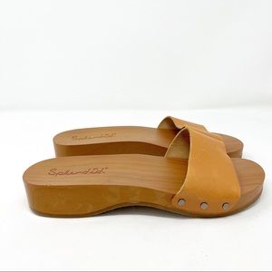 Splendid Sandals Mule Heather Wood Platform Slip-On